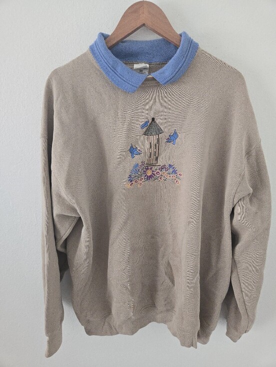 Fruit of the Loom Other - Vintage Birds Birdhouse Grandma Sweater Womens XL Sweatshirt